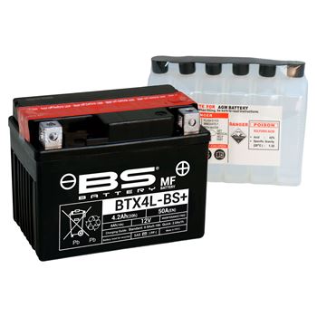 baterias de moto - Batería BS Battery BTX4L-BS (con electrolito) | BS 300617