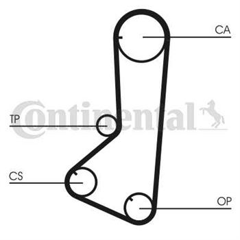 correa dentada arbol de levas - Correa dentada CONTITECH CT839