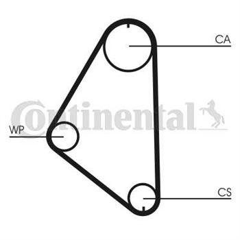 correa dentada arbol de levas - Correa dentada CONTITECH CT558