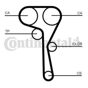 kit de distribucion - Kit de distribución con bomba de agua CONTITECH CT1167WP2PRO