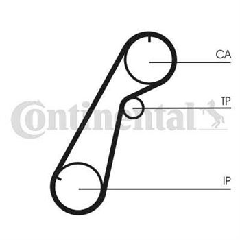 correa dentada arbol de levas - Correa dentada CONTITECH CT1020