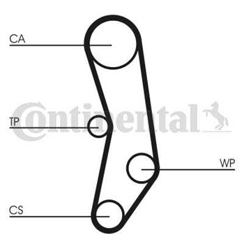 correa dentada arbol de levas - Correa dentada CONTITECH CT515