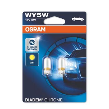 iluminacion coche - Lámpara WY5W 12V 5W W2.1x9.5d Diadem Chrome Next Gen (2 uds) | OSRAM 2827DC-02B