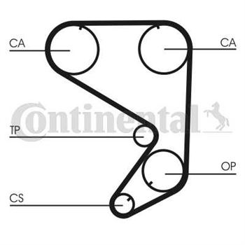 correa dentada arbol de levas - Correa dentada CONTITECH CT652