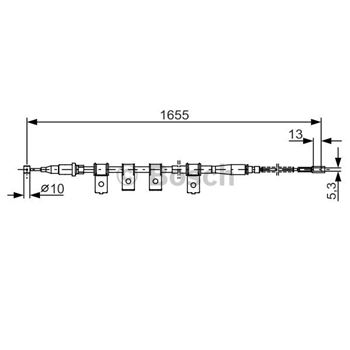 palancas cables frenado - Cable de accionamiento, freno de estacionamiento BOSCH 1987477920