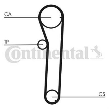 correa dentada arbol de levas - Correa dentada CONTITECH CT672