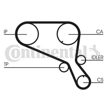 correa dentada arbol de levas - Correa dentada CONTITECH CT953