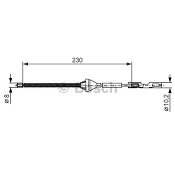 palancas cables frenado - Cable de accionamiento, freno de estacionamiento BOSCH 1987482370