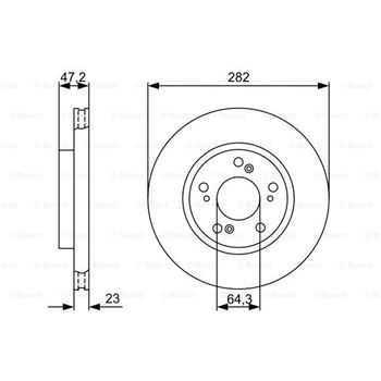 discos de freno coche - (BD1205) Disco de freno BOSCH 0986479365
