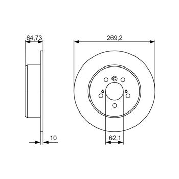 discos de freno coche - (BD1735) Disco de freno BOSCH 0986479R00