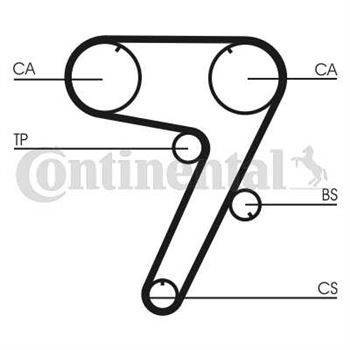 correa dentada arbol de levas - Correa dentada CONTITECH CT931