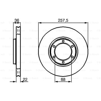 discos de freno coche - (BD516) Disco de freno BOSCH 0986478596