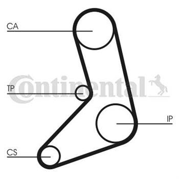 correa dentada arbol de levas - Correa dentada CONTITECH CT542