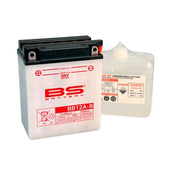 baterias de moto - Batería BS Battery BB12A-B (con electrolito) | BS 310562