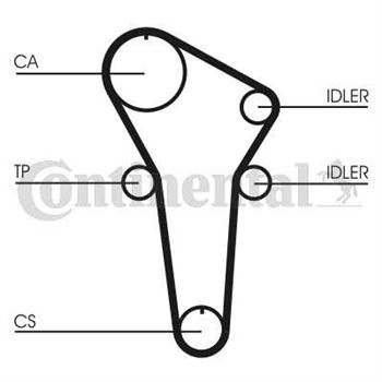 correa dentada arbol de levas - Correa dentada CONTITECH CT899