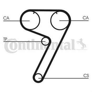 correa dentada arbol de levas - Correa dentada CONTITECH CT670