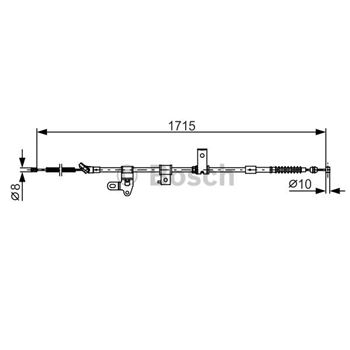 palancas cables frenado - Cable de accionamiento, freno de estacionamiento BOSCH 1987482348