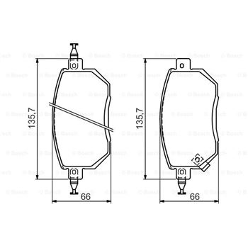 pastillas de freno coche - (BP1274) Pastilla de freno BOSCH 0986494366