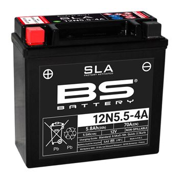 baterias de moto - Batería BS Battery SLA 12N5.5-4A/4B | BS 300841