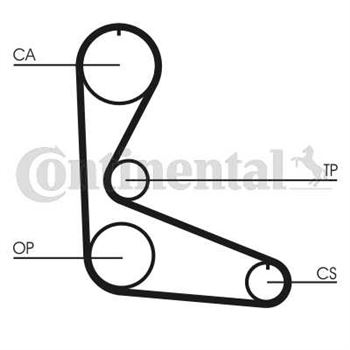 correa dentada arbol de levas - Correa dentada CONTITECH CT702