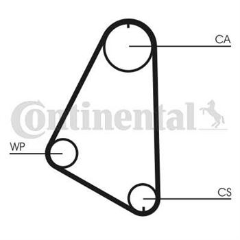 correa dentada arbol de levas - Correa dentada CONTITECH CT526