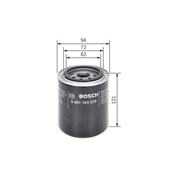 filtro de aceite coche - (P3278) Filtro de aceite BOSCH 0451103278