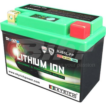 baterias de moto - Batería de litio Skyrich HJB5L-FP (LIB5L), Impermeable + indicador de carga.
