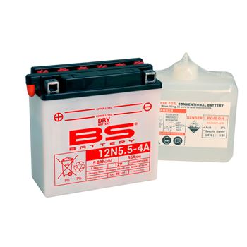 baterias de moto - Batería BS Battery 12N5.5-4A (con electrolito) | BS 310530