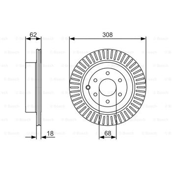 discos de freno coche - (BD1663) Disco de freno BOSCH 0986479533