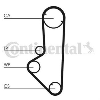 correa dentada arbol de levas - Correa dentada CONTITECH CT707