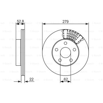 discos de freno coche - (BD1461) Disco de freno BOSCH 0986479618