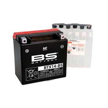 baterias de moto - Batería BS Battery BTX14-BS (con electrolito) | BS 300604