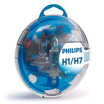 iluminacion coche - Estuche lámparas Philips kit H1/H7 12V