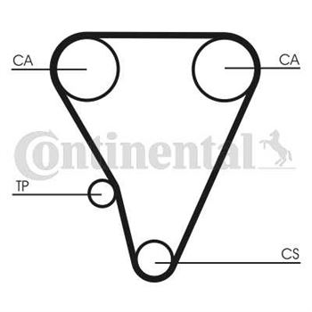 correa dentada arbol de levas - Correa dentada CONTITECH CT555