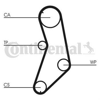 correa dentada arbol de levas - Correa dentada CONTITECH CT745