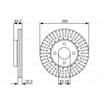 discos de freno coche - (BD1641) Disco de freno BOSCH 0986479090