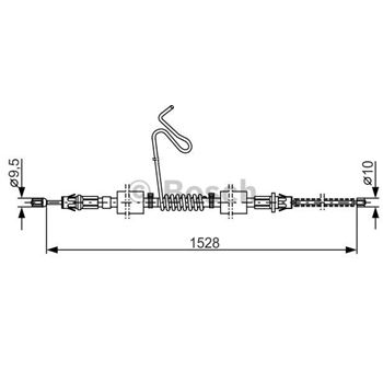 palancas cables frenado - Cable de accionamiento, freno de estacionamiento BOSCH 1987477178