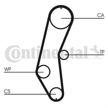 correa dentada arbol de levas - Correa dentada CONTITECH CT666