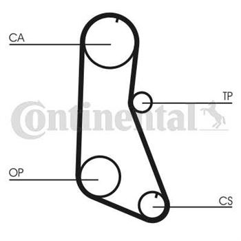 correa dentada arbol de levas - Correa dentada CONTITECH CT716