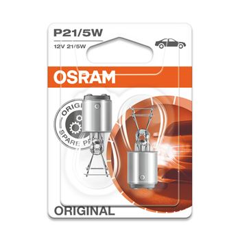 iluminacion coche - Lámpara P21/5W 12V 21/5W BAY15d (2 uds) | OSRAM 7528-02B