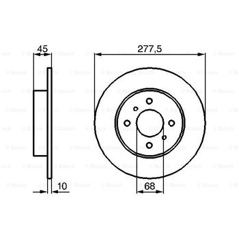 discos de freno coche - (BD1035) Disco de freno BOSCH 0986479105