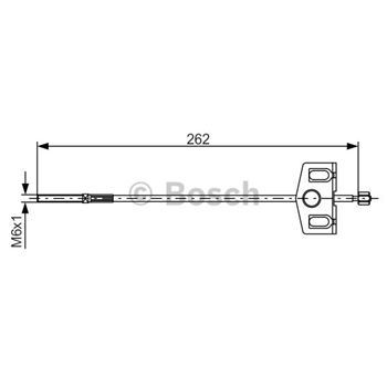 palancas cables frenado - Cable de accionamiento, freno de estacionamiento BOSCH 1987482337