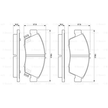 pastillas de freno coche - (BP609) Pastilla de freno BOSCH 0986461759