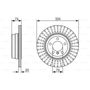 discos de freno coche - (BD1511) Disco de freno BOSCH 0986479671