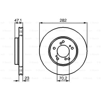 discos de freno coche - (BD583) Disco de freno BOSCH 0986478667