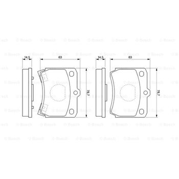 pastillas de freno coche - (BP799) Pastilla de freno BOSCH 0986493550