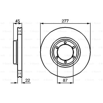 discos de freno coche - (BD553) Disco de freno BOSCH 0986478635