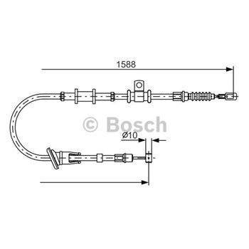 palancas cables frenado - Cable de accionamiento, freno de estacionamiento BOSCH 1987482246