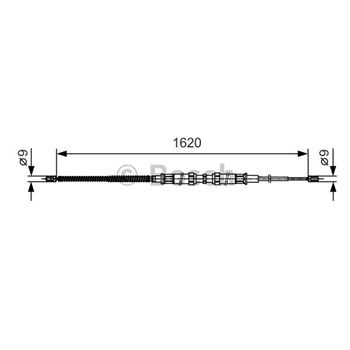 palancas cables frenado - Cable de accionamiento, freno de estacionamiento BOSCH 1987482129