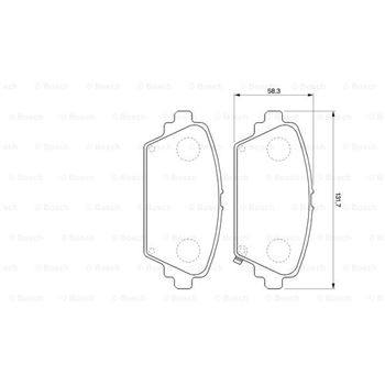 pastillas de freno coche - (BP379) Pastilla de freno BOSCH 0986424663